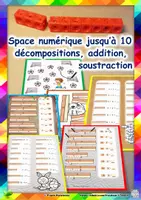 Aperçu - Feuilles d'exercices - Espace numérique jusqu’à 10 décompositions, addition, soustraction - Page de couverture