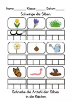 Vorschau - Arbeitsblätter - Frühblüher: Silben • Wortschatz (DaZ/DaF / Deutsch) - Seite 2