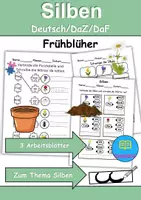 Vorschau - Arbeitsblätter - Frühblüher: Silben • Wortschatz (DaZ/DaF / Deutsch) - Deckblatt