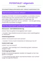 Vorschau - Lehrpläne/Lehrermaterial - POTENTIALO®- ZEUGNISFORMULIERUNGEN BEI LERNSCHWIERIGKEITEN (1) - Deckblatt