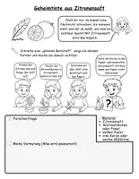 Vorschau - Arbeitsblätter - Geheimtinte aus Zitronensaft – Unsichtbare Schrift sichtbar - Seite 1