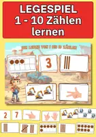Vorschau - Arbeitsblätter - Materialpaket Zahlen 1–10: Zuordnen, Fingerbilder & selbstständige Kontrolle - Seite 1