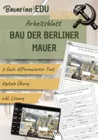 Vorschau - Arbeitsblätter - Bau der Berliner Mauer | Arbeitsblatt | GPG - Deckblatt