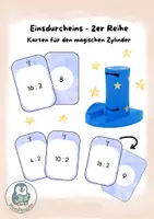 Vorschau - Stationenlernen - Einsdurcheins - 2er Reihe - Karten für den magischen Zylinder/Zauberzylinder - Deckblatt