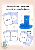 Vorschau - Stationenlernen - Einsdurcheins - 5er Reihe - Karten für den magischen Zylinder/Zauberzylinder - Deckblatt