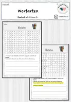 Vorschau - Arbeitsblätter - Suchsel: Wortarten - Deckblatt