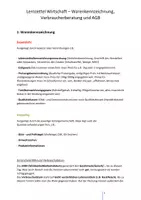 Vorschau - Merkblätter - Wirtschaft 9.Klasse Verbraucherberatung, Stiftung Warentest - Deckblatt