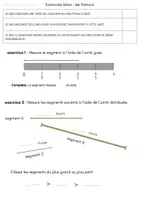 Aperçu - Feuilles d'exercices - évaluation fraction : mesurer des segments à l'aide de bandes - Page de couverture