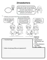 Vorschau - Arbeitsblätter - Zitronenbatterie – Strom aus einer Frucht erzeugen - Seite 1