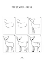 Vorschau - Mal- und Bastelvorlagen - Tiere im Winter - Zeichenschule Klasse 3-4 - Seite 3