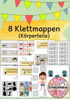 Vorschau - Arbeitsblätter - Körperteile,Klettmappe, Körper, Förderschule, Sonderpädagogik, TEACCH - Deckblatt
