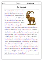 Vorschau - Arbeitsblätter - Lesen: Alpentiere / Bergtiere - Leseverstehen - Seite 2