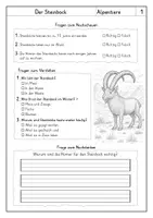 Vorschau - Arbeitsblätter - Lesen: Alpentiere / Bergtiere - Leseverstehen - Seite 3