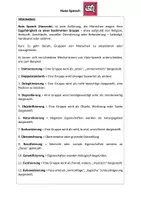 Vorschau - Arbeitsblätter - Hate-Speech (Qualifikationsphase) - Deckblatt