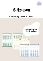 Vorschau - Anderer Materialtyp - Blitzlesen: Obst,Kleidung,Möbel - Deckblatt