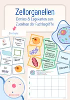 Vorschau - Arbeitsblätter - Die Zelle (Zellorganellen) - Legekarten, Domino & Tabelle - Deckblatt