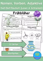 Vorschau - Arbeitsblätter - Frühblüher: Nomen • Verben • Adjektive - 13 Arbeitsblätter zu Wortarten - Deckblatt