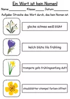 Vorschau - Arbeitsblätter - Frühblüher: Nomen • Verben • Adjektive - 13 Arbeitsblätter zu Wortarten - Seite 3