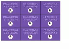 Vista previa - Juegos / Gamificación - Juego tarjetas adjetivos y sus grados - Portada