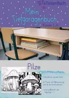 Vorschau - Mal- und Bastelvorlagen - Mein Tiefgaragenbuch Pilze - Beschäftigungsbuch für die Tiefgarage - Deckblatt