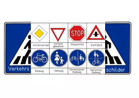 Vorschau - Mal- und Bastelvorlagen - Leporellos - Verkehrsshilder - Seite 2