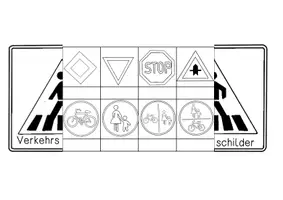 Vorschau - Mal- und Bastelvorlagen - Leporellos - Verkehrsshilder - Seite 3