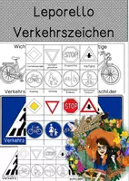 Vorschau - Mal- und Bastelvorlagen - Leporellos - Verkehrsshilder - Deckblatt