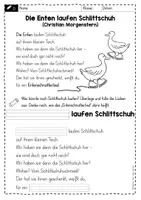 Vorschau - Arbeitsblätter - Generatives Schreiben - Die Enten laufen Schlittschuh - Seite 1