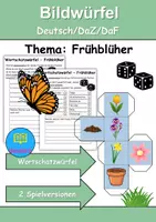 Vorschau - Spiele - Bilderwürfel Frühblüher - DaZ/DaF / Deutsch (Spiel) - Deckblatt