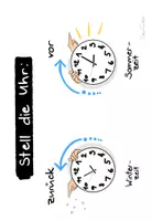 Vorschau - Arbeitsblätter - Stelle die Uhr auf Sommer- oder Winterzeit - Seite 1