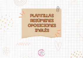 Vista previa - Tarjetas / Manipulativos - PACK RESÚMENES OPOSICIONES INGLÉS MAESTROS - página 3