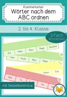 Vorschau - Stationenlernen - Klammerkarten - Wörter nach dem ABC ordnen - Deckblatt