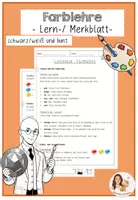 Vorschau - Arbeitsblätter - Lernblatt Farblehre - Deckblatt