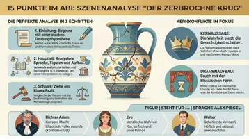 Vorschau - Poster - Der zerbrochne Krug – Übersicht - Szenenanalyse zum 12. Auftritt | Abiturtraining Deutsch (Q2) - Deckblatt