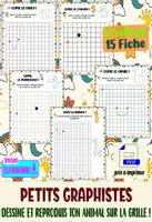 Aperçu - Matériel pour travaux manuels / dessin - Petits graphistes : dessine et reproduis ton animal sur la grille ! - Page de couverture
