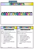 Vorschau - Fördermaterial/Inklusion - Feedback Unterricht – Arbeitsverhalten bewerten Schule Rückmeldebogen Feedbackkarte Feedbackbogen Reflexion - Seite 3
