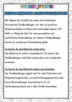 Vorschau - Fördermaterial/Inklusion - Feedback Unterricht – Arbeitsverhalten bewerten Schule Rückmeldebogen Feedbackkarte Feedbackbogen Reflexion - Seite 1