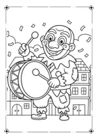 Vorschau - Mal- und Bastelvorlagen - Karneval / Fasnacht Ausmalbilder - Seite 2