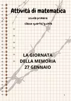 anteprima - Esercizi - La giornata della memoria (attività di matematica classe quarta/quinta scuola primaria) - Pagina di copertina