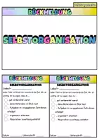 Vorschau - Fördermaterial/Inklusion - Feedbackkarte Selbstorganisation – Schüler Rückmeldung Lernen & Arbeiten Rückmeldebogen Feedbackbogen Reflexion Selbstorganisation - Seite 3