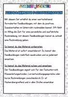 Vorschau - Fördermaterial/Inklusion - Feedbackkarte Sozialverhalten – Bewertung & Rückmeldung Schule Rückmeldebogen Feedbackbogen Reflexion - Seite 1