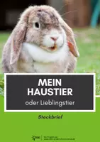 Vorschau - Arbeitsblätter - Haus- und Nutztiere ⎮ Haus- und Lieblingstier - Steckbrief - Deckblatt