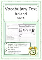 Vorschau - Test - Vocabulary Test - Ireland (nach bekanntem Lehrwerk) - Deckblatt