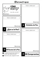 Vista previa - Hojas de trabajo - Flip Book para el Día de La Paz - página 2