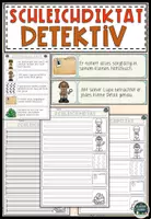 Vorschau - Arbeitsblätter - Schleichdiktat - Detektiv - Deckblatt
