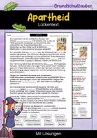 Vorschau - Arbeitsblätter - Apartheid – Materialpaket | Wissenskartei, Lückentext & Quizkarten - Seite 1