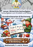 Vorschau - Arbeitsblätter - Sachaufgaben Winter – Grundrechenarten - Deckblatt