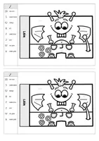 Vorschau - Arbeitsblätter - Monster | Rechnen und Malen bis 20 (plus und minus) | 8 Monster-Vorlagen - Seite 3