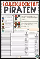 Vorschau - Arbeitsblätter - Schleichdiktat – Die mutigen Piraten - Deckblatt