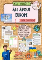 Vorschau - Unterrichtsreihen - All about Europe - English - EU / introduction / economy / continent / politics / climate / migration / refugees / human rights / ukraine war / european elections with solutions (grade 8 9 10 11) - Deckblatt